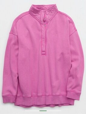 Aerie Women’s Oversized Oh Snap Sweatshirt Color Hot Fuchsia L